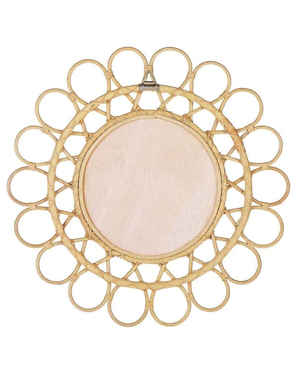 BABAI vægspejl 60 cm 60 cm Naturlig Rattan Lumarko!