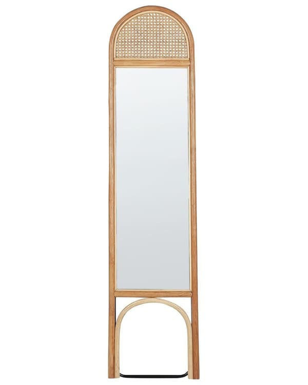 Stående spejl BRUSSEY 170 cm Naturlig Rattan Lumarko!