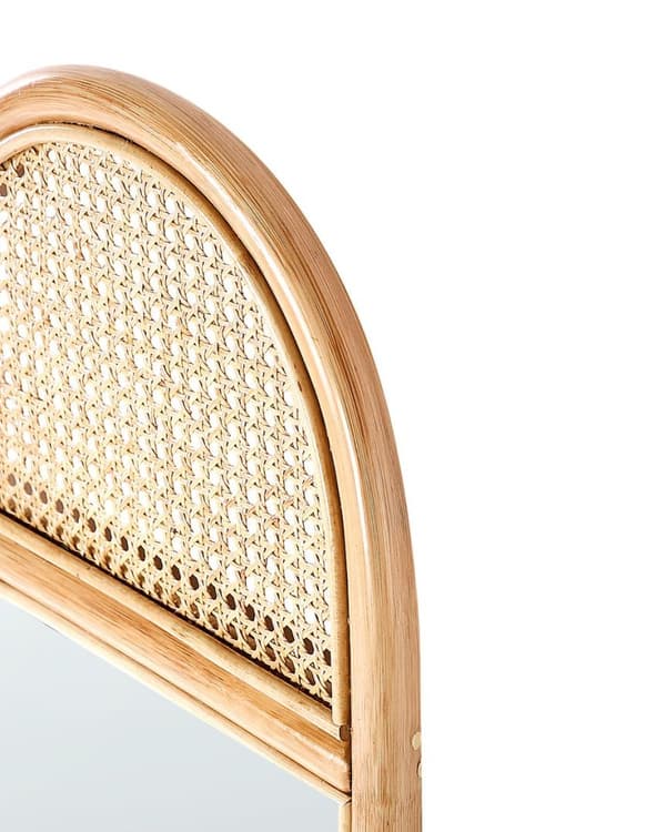 Stående spejl BRUSSEY 170 cm Naturlig Rattan Lumarko!