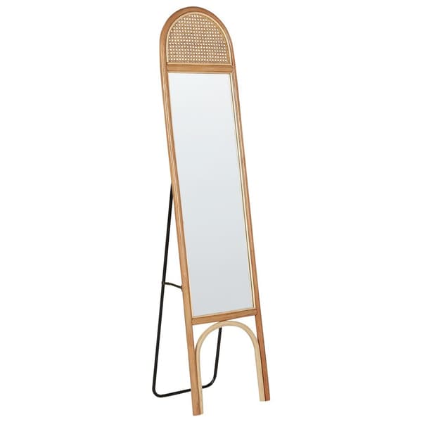 Stående spejl BRUSSEY 170 cm Naturlig Rattan Lumarko!