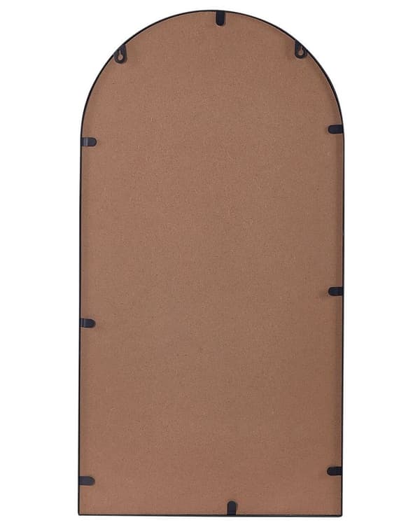 Väggspegel med hyllplan DOMME 40 cm 67 cm Metall Svart Lumarko!