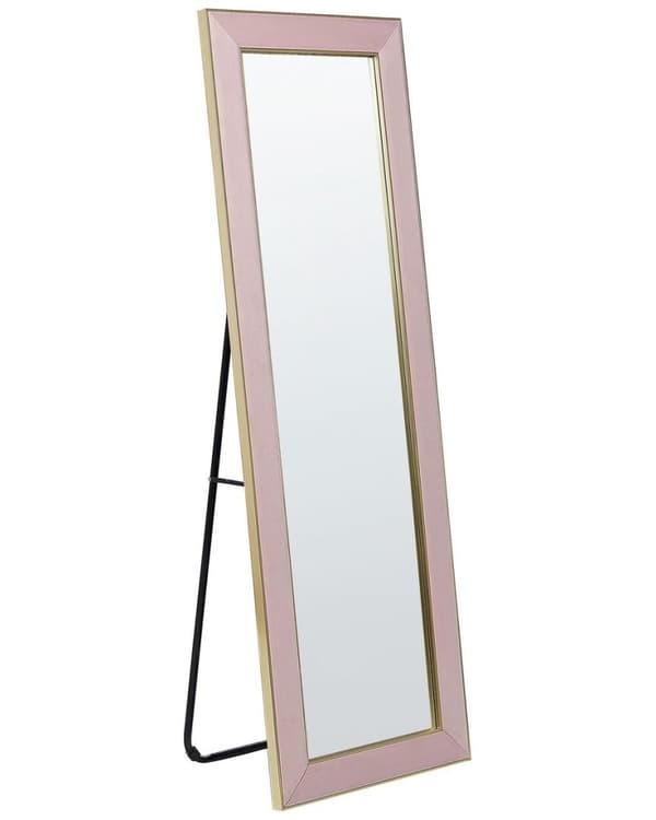 Spegel i sammet 50 x 150 cm rosa LAUTREC Lumarko!
