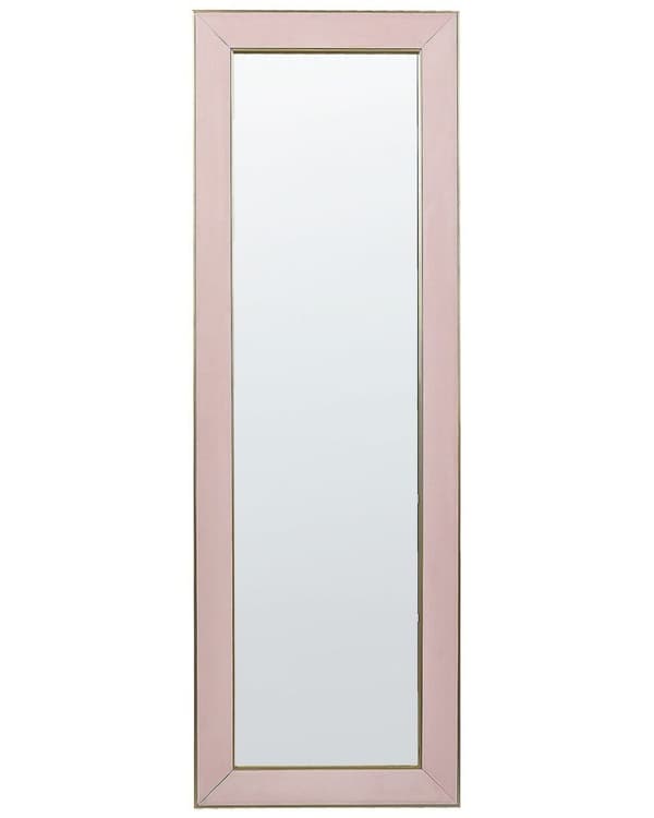 Spegel i sammet 50 x 150 cm rosa LAUTREC Lumarko!