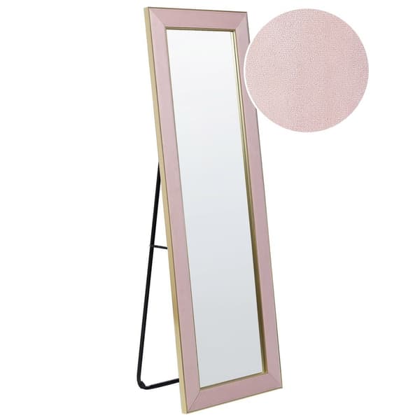 Spegel i sammet 50 x 150 cm rosa LAUTREC Lumarko!
