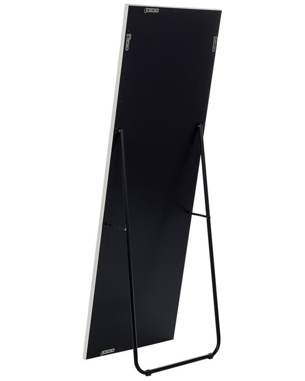 Stående spegel i ekoläder 50 x 150 cm vit ANSOUIS