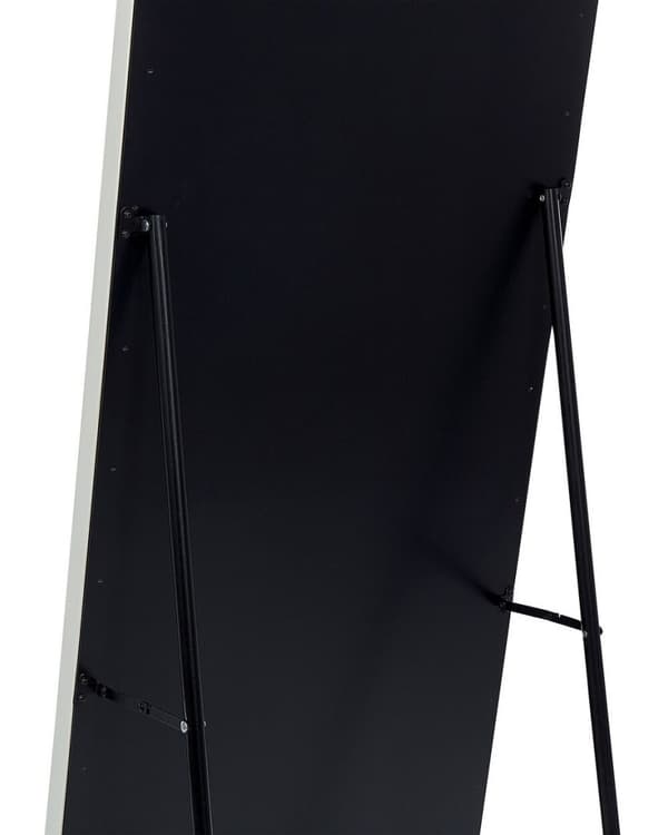 Stående spegel i ekoläder 50 x 150 cm vit ANSOUIS