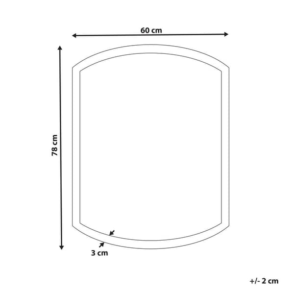Oval LED-väggspegel ø 78 cm silver BEZIERS Lumarko!