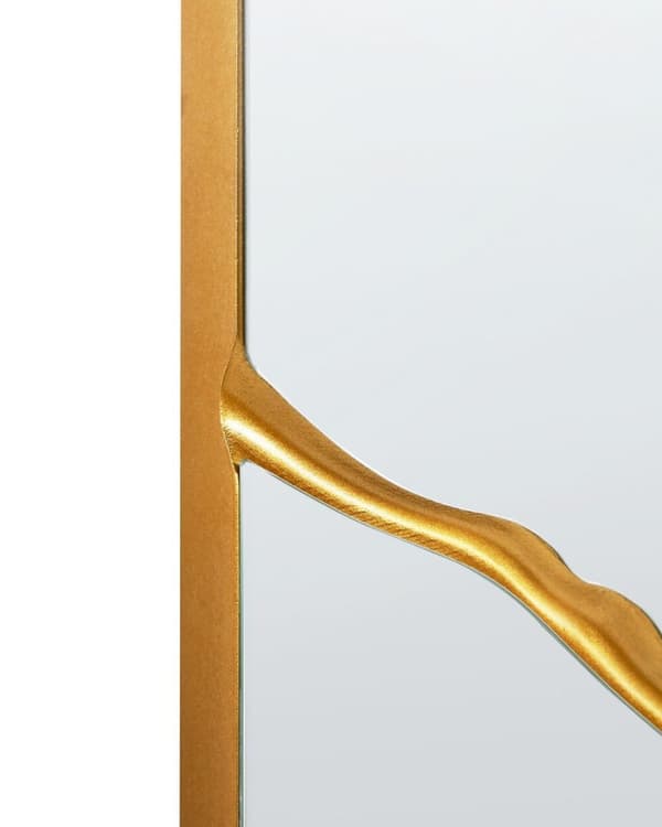 Väggspegel 80 cm guld COOLE Lumarko!