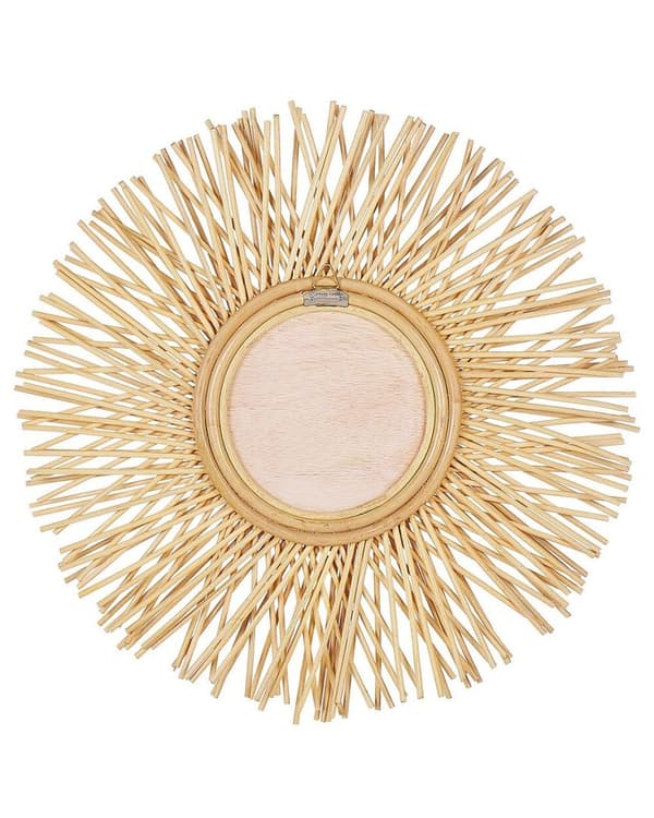 KALASIN vægspejl 60 cm 60 cm Naturrattan Lumarko!
