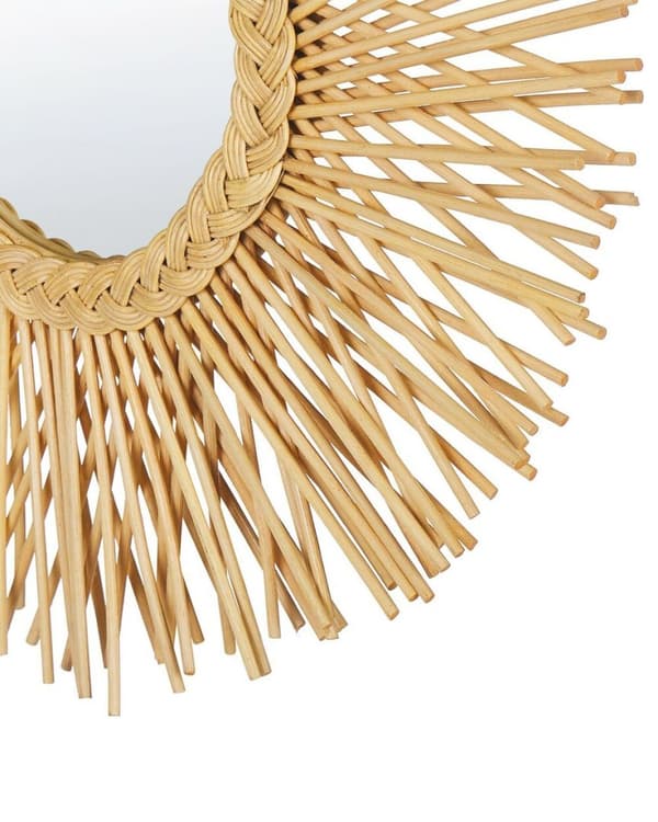 KALASIN vægspejl 60 cm 60 cm Naturrattan Lumarko!
