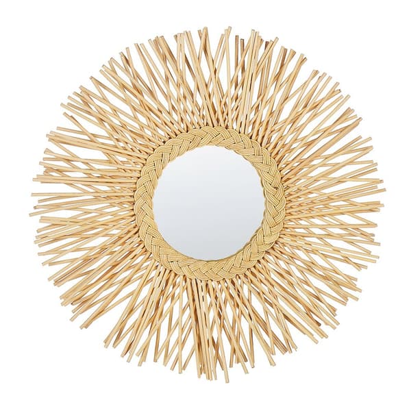 KALASIN vægspejl 60 cm 60 cm Naturrattan Lumarko!