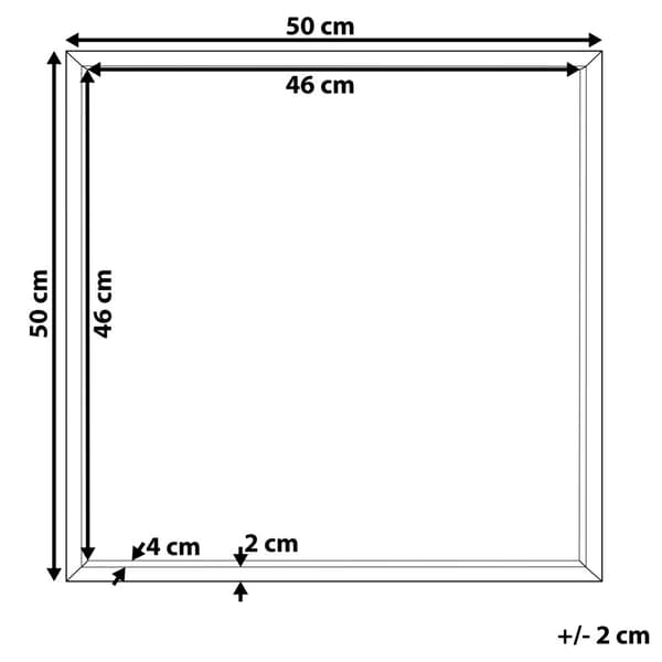 BRIGNOLES väggspegel 50 cm 50 cm Vit Lumarko!