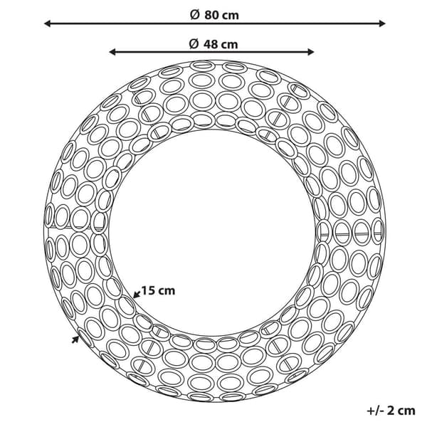 Väggspegel BOURDON 80 cm 80 cm Guldmetall Lumarko!