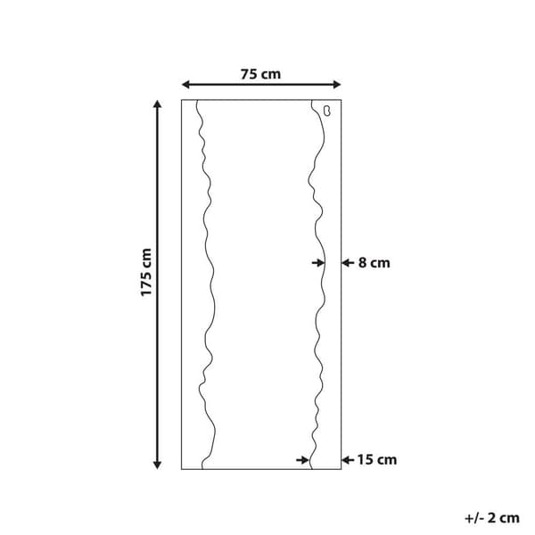 SAULLCET väggspegel 75 cm 175 cm Svart Lumarko!