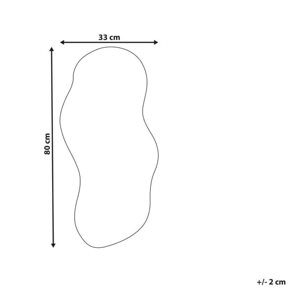 Vægspejl AUXERRE 33 cm 80 cm Sølv Lumarko!
