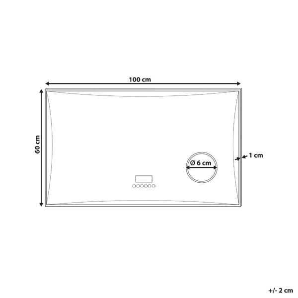 LED ONLAY badrumsspegel 100 cm 60 cm Silver Lumarko!