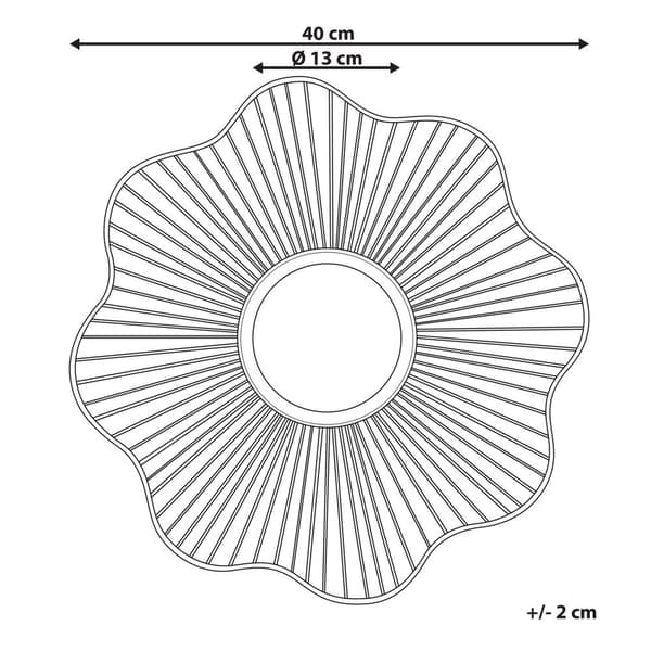 Vægspejl SENS 40 cm 40 cm Metal Guld Lumarko!
