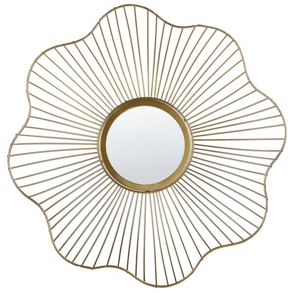 Vægspejl SENS 40 cm 40 cm Metal Guld Lumarko!