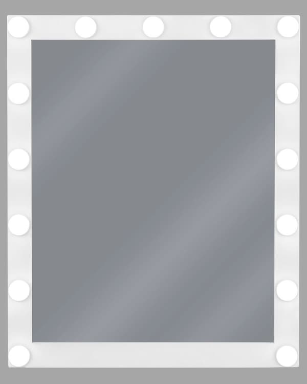 LED-badrumsspegel ODENAS 50 cm 60 cm Vit Lumarko!