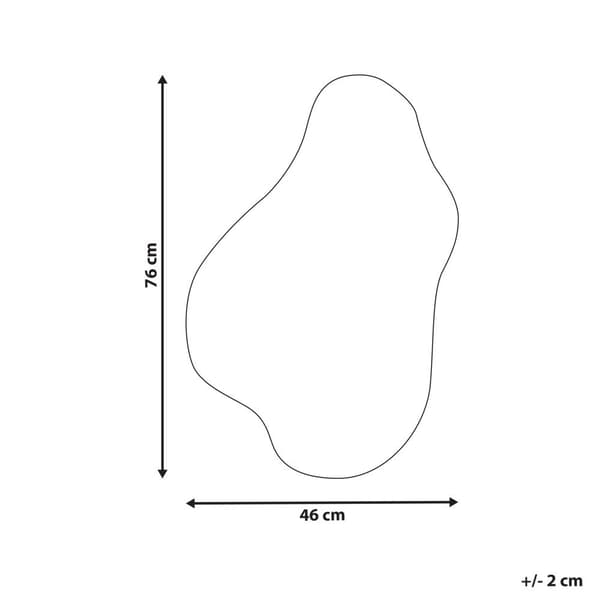 Vægspejl HERRY 46 cm 76 cm Grå Lumarko!