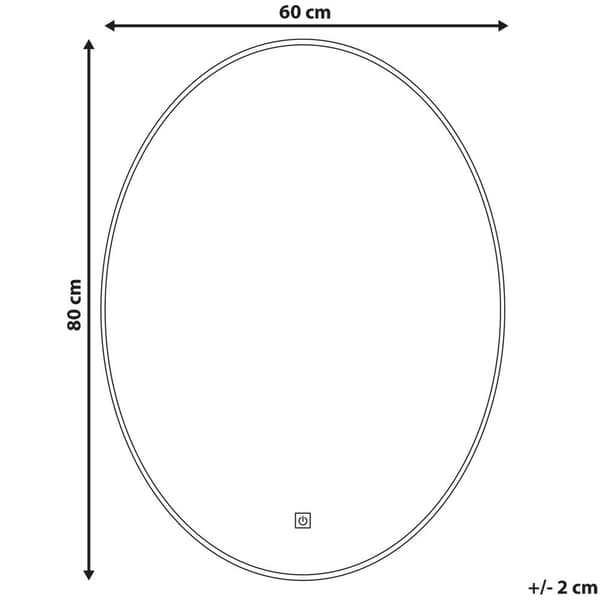 LED badeværelsesspejl MAZILLE 60 cm 80 cm Sølv Lumarko!