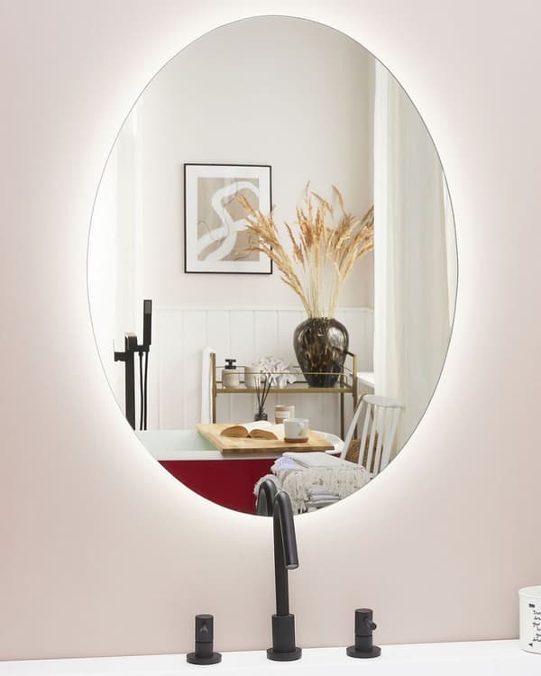 LED badeværelsesspejl MAZILLE 60 cm 80 cm Sølv Lumarko!
