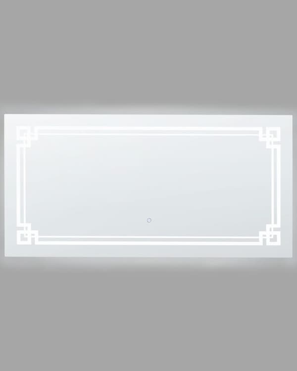 LED badeværelsesspejl AVRANCHES 120 cm 60 cm Sølv Lumarko!