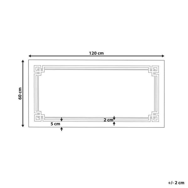 LED badeværelsesspejl AVRANCHES 120 cm 60 cm Sølv Lumarko!