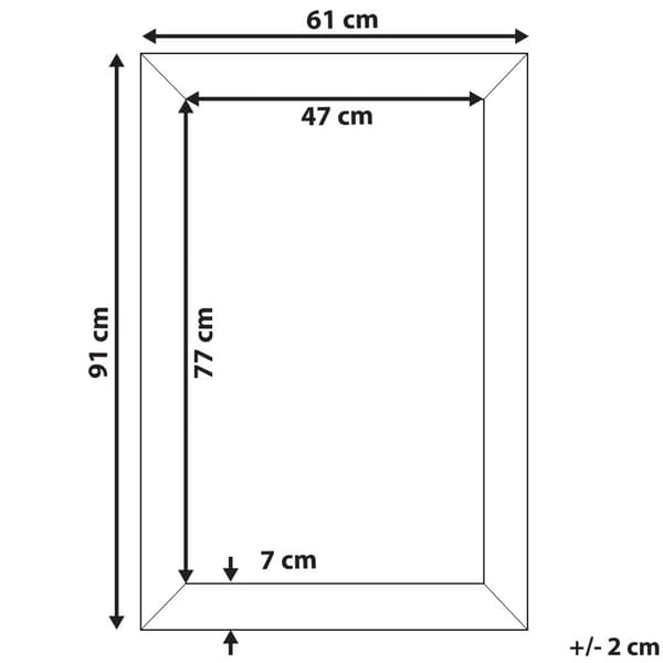 MERVENT väggspegel 61 cm 91 cm Silver Lumarko!