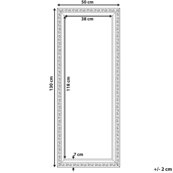 MAULEON vægspejl 50 cm 130 cm Cremefarvet Lumarko!