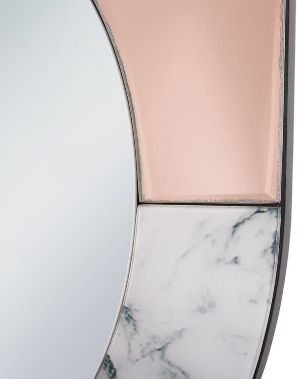 RETY väggspegel 50 cm 65 cm Sten Roséguld Lumarko!