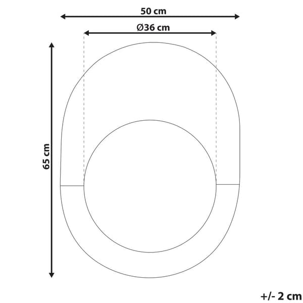RETY väggspegel 50 cm 65 cm Sten Roséguld Lumarko!