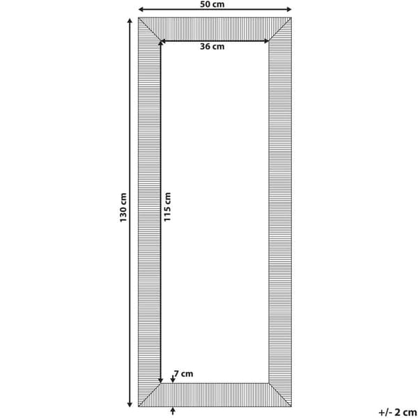 DRAVEIL väggspegel 50 cm 130 cm Svart Lumarko!