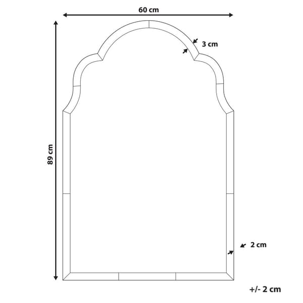 NORVILLE vægspejl 60 cm 89 cm kobber Lumarko!
