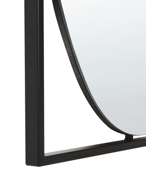 NIBELLE vægspejl 40 cm 60 cm Metal Sort Lumarko!