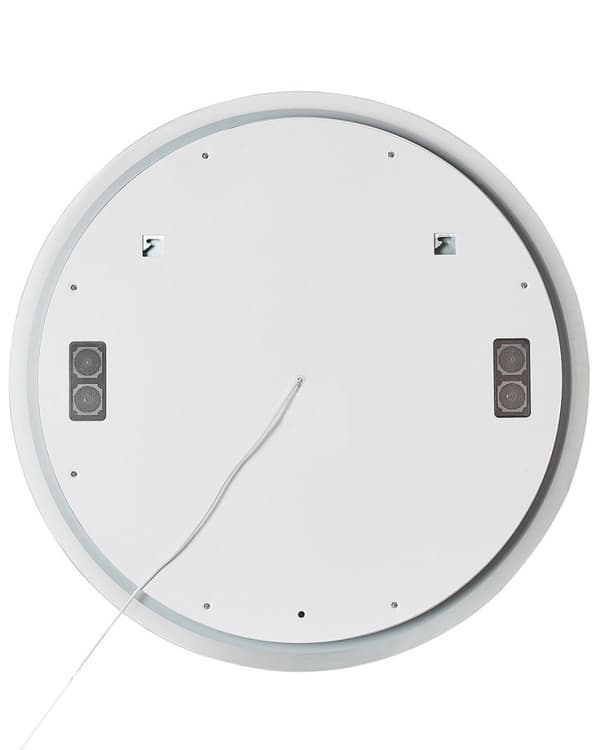 LED badeværelsesspejl FIXIN 80 cm 80 cm Indbygget Bluetooth-højttaler Sølv Lumarko!