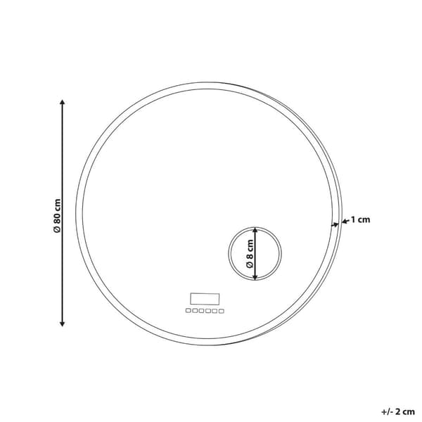 LED badeværelsesspejl FIXIN 80 cm 80 cm Indbygget Bluetooth-højttaler Sølv Lumarko!