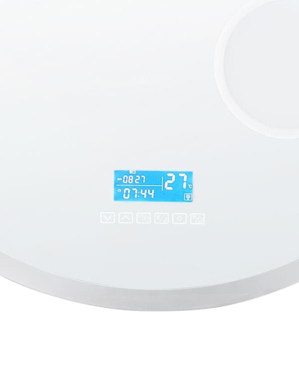 LED badeværelsesspejl FIXIN 80 cm 80 cm Indbygget Bluetooth-højttaler Sølv Lumarko!