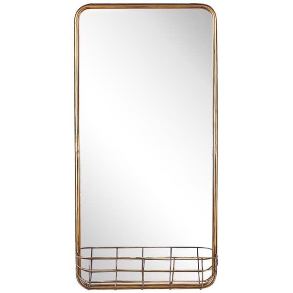 Vægspejl MACON 40 cm 80 cm Guldmetal Lumarko!