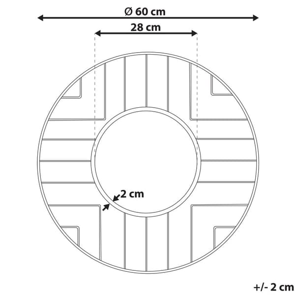 HESDIN väggspegel 60 cm 60 cm Guldmetall Lumarko!