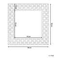 Miniatyrbild 5 av 5: EVETTES väggspegel 80 cm 80 cm Metall Silver Lumarko!