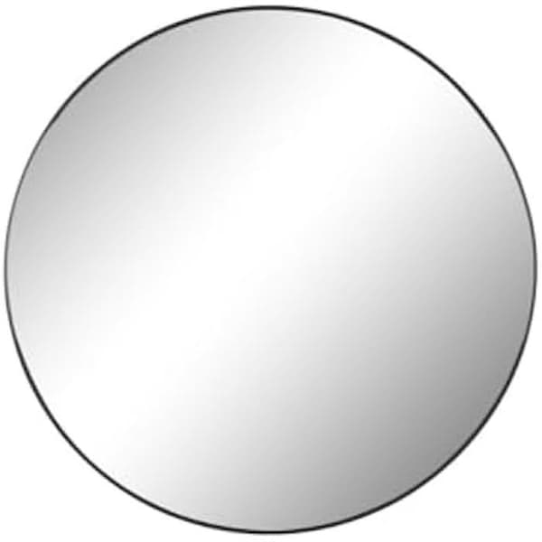 Väggspegel - HOME ESPRIT - Modern - Svart metall - 120 x 120 cm - Inredning