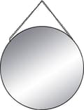 Miniatyrbild 4 av 4: Set med 3 runda speglar i metall och glas - Diameter: 20 / 24 / 29 cm - Svart