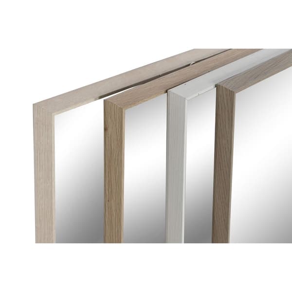 Vægspejl Home ESPRIT Hvid Brun Beige Grå Krystal polystyren 63,3 x 2,6 x 89,6 cm (4 enheder)
