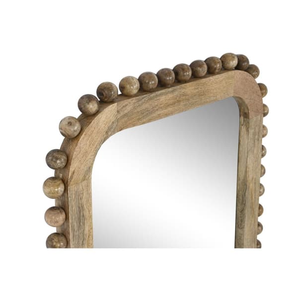 Väggspegel Home ESPRIT Naturell Mangoträ Bollar 60 x 2,5 x 90 cm