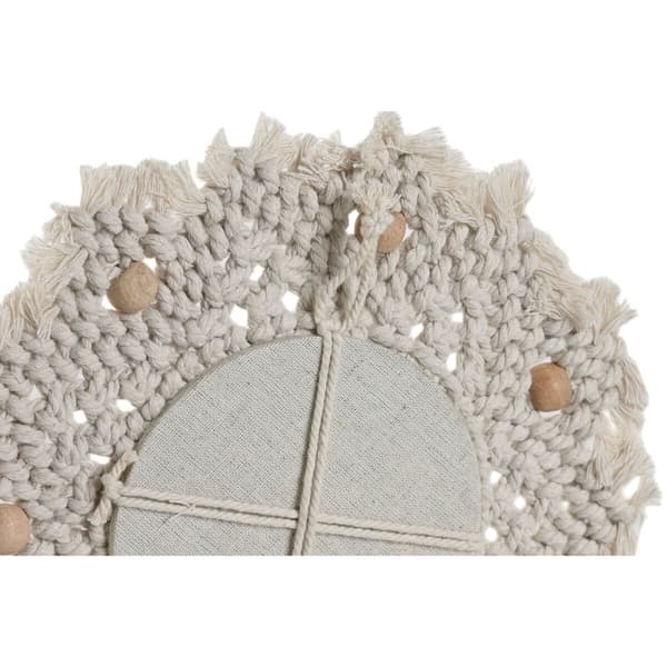 Sæt med Spejle Home ESPRIT Hvid Boho 20 x 1 x 20 cm (3 Dele)