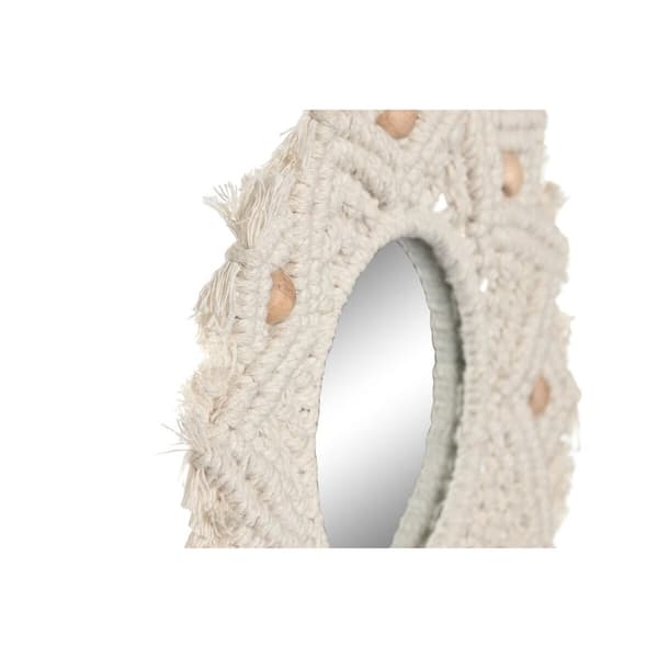Sæt med Spejle Home ESPRIT Hvid Boho 20 x 1 x 20 cm (3 Dele)