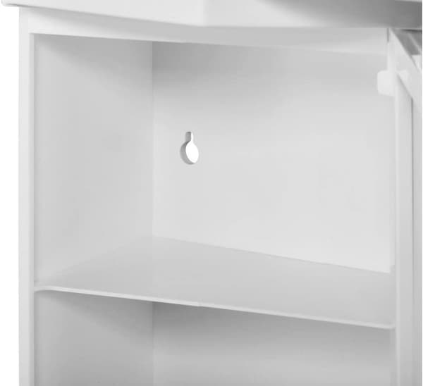 Spejlskab 62x53x18cm med belysning og stikkontakt, hvid plastik Chico GL - Høj kvalitet