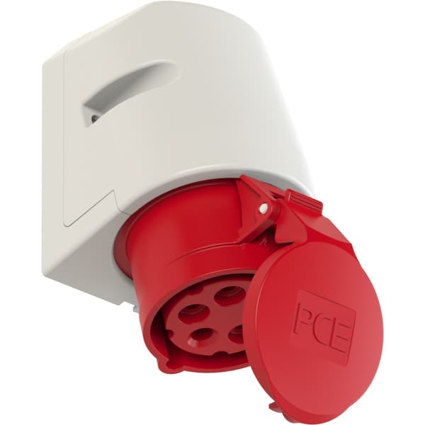 Stikkontakt Utvendig Skrå 16A 3Pol+N+J 400V 6H IP44