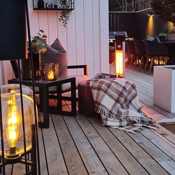 Namron Terrassevarmer gulv 1500W Sort/Sølv